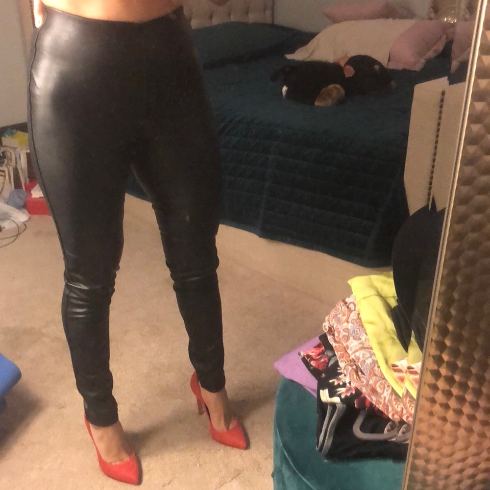 Vegan leather H&M pants